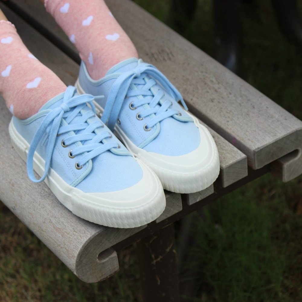 Baby Blue Guffy Women's Casual Canvas Sneakers